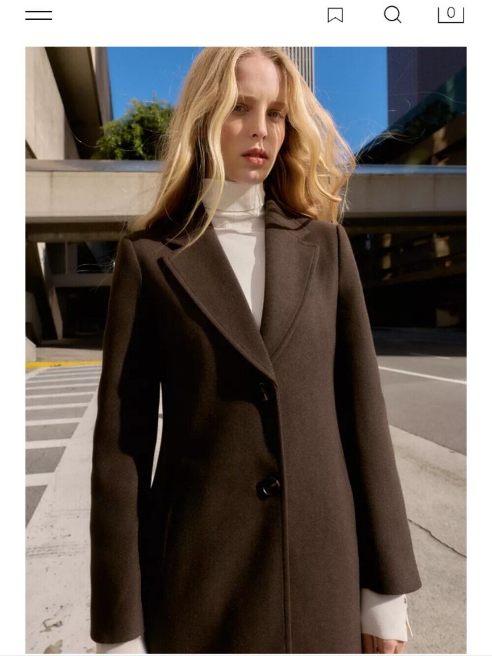 Zara Soft Shoulder Pad Coat